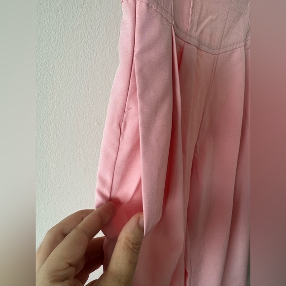 Elegant Pink Wide-Leg Pants - Picture 7 of 8